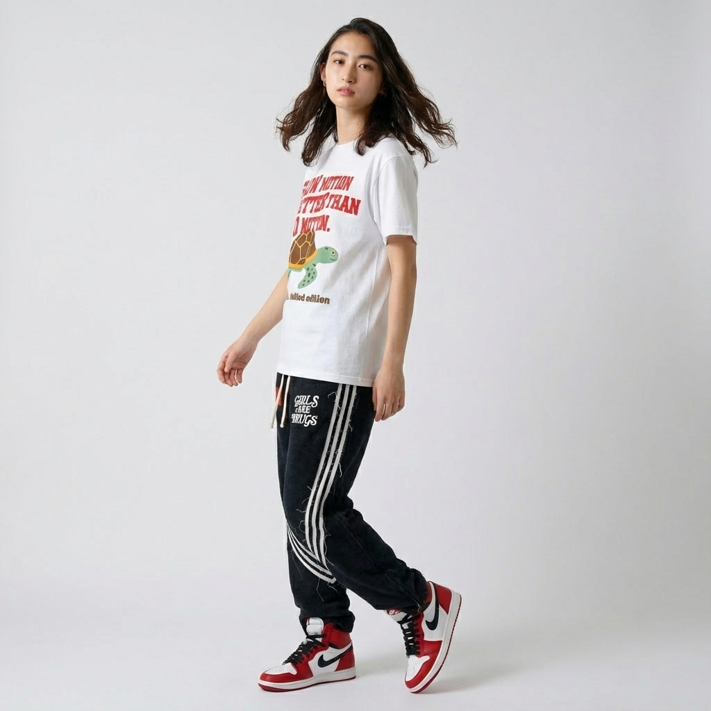 Streetwear Model White Background